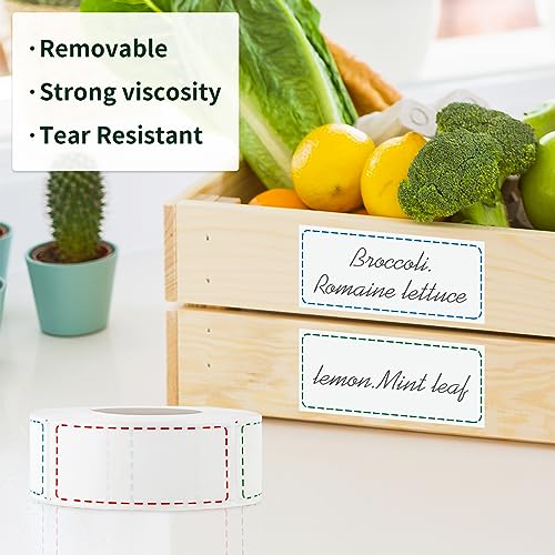 1000 Removable Freezer Labels (1000pcs 1" x 3" / Multicolored, Red Green Blue in Turn)