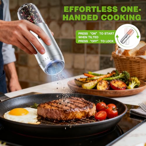 Electric Salt and Pepper Grinder Set
