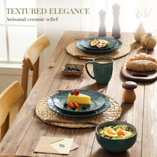 16 Pieces Dinnerware Sets (Green / Service for 4 (16 Pcs))