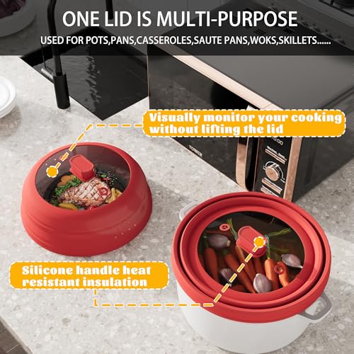 Microwave Splatter Cover (Red / 9 inch)