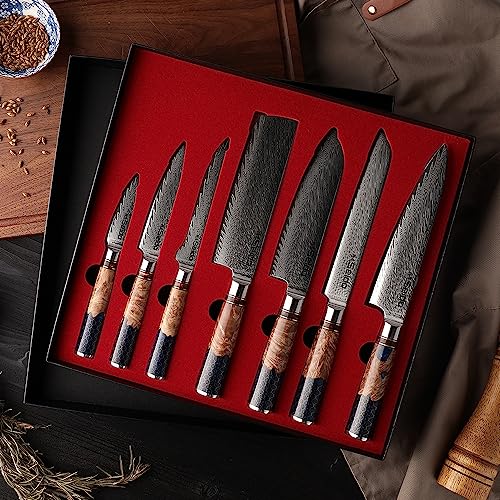 Hanikamu VG10 Damascus Chef Knife Set