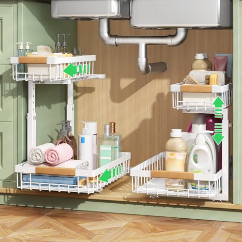 Under Sink Organizer (White / 2 Pack)