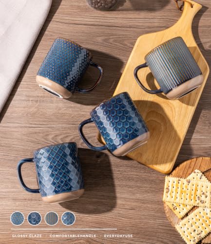Coffee Mugs Set of 4 (Deep Sea / Set of 4 (16 Ounces))