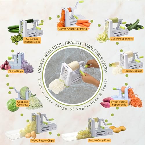7 Blade Vegetable Spiralizer (White ( 7 Blades ))