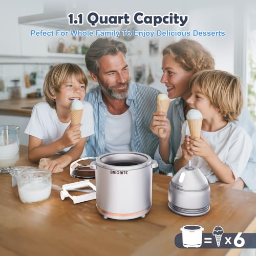 1.1 Quart Ice Cream Maker Machine (Silver)