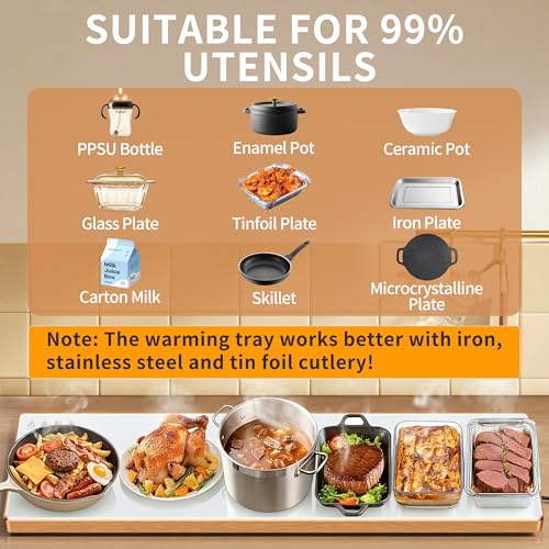 Electric Warming Tray (White / Extra Long-59"x12")
