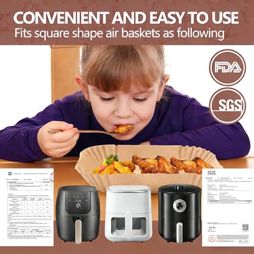 XL10 Inch Disposable Air Fryer Liners 100 Pack Parchment Paper