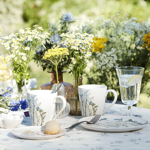 Wildflowers Stoneware Mug Set for 4 (Mugs, Set of 4)
