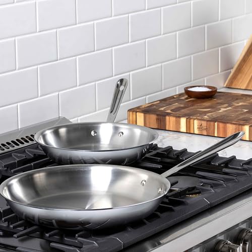 D3 3 Ply Stainless Steel Fry Pan Set (10 inch + 12 inch Fry Pan Set)