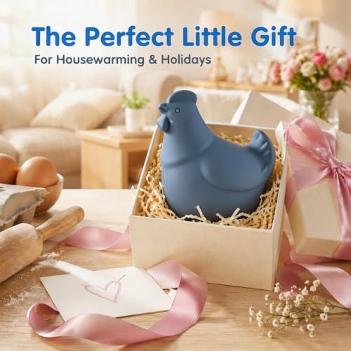 Silicone Hen Shaped Egg Yolk Separator (Blue)