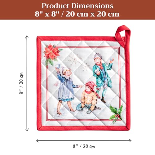 Pot Holders 100% Cotton Potholders (101 - Chromo / 8" x 8" (Pot Holder Pack of 1))