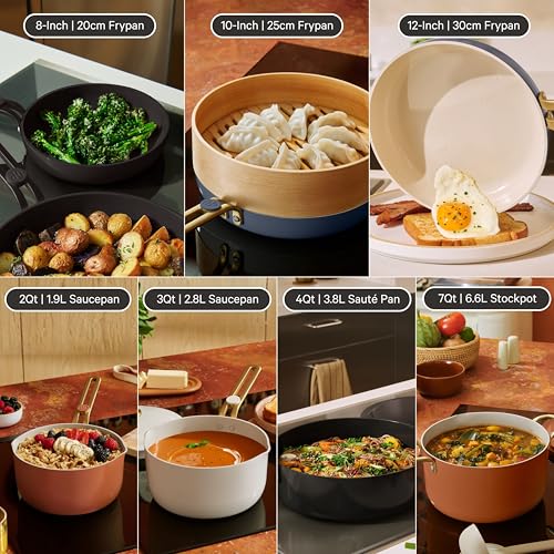 Essentials Complete Cookware Set (Cream / 17 piece)