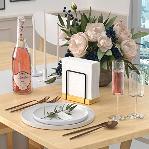 Napkin Holder for Table (Black/Natural / 5.78 x 2.51 x 5.04 inches)