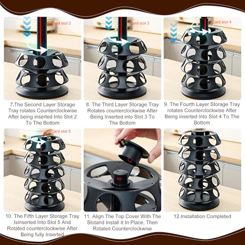K Cup Holder Coffee Pods Holder with 40 K (New Model Black)
