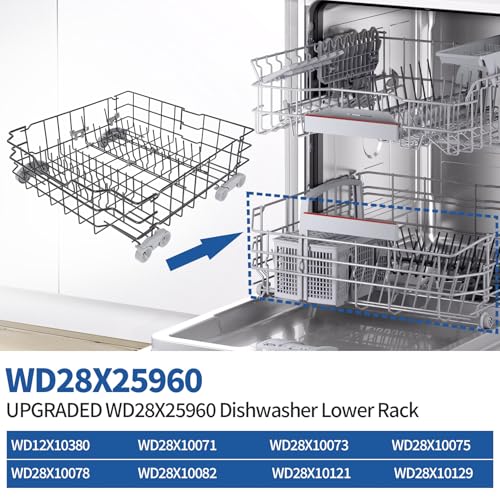 WD28X25960 Replacement Lower Dishwasher Rack Compatible with GE (WD28X25960)
