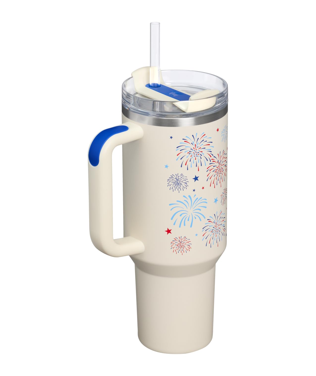 Quencher H2.0 Flow State Tumbler (40 Ounces / Cream Royal Fireworks)