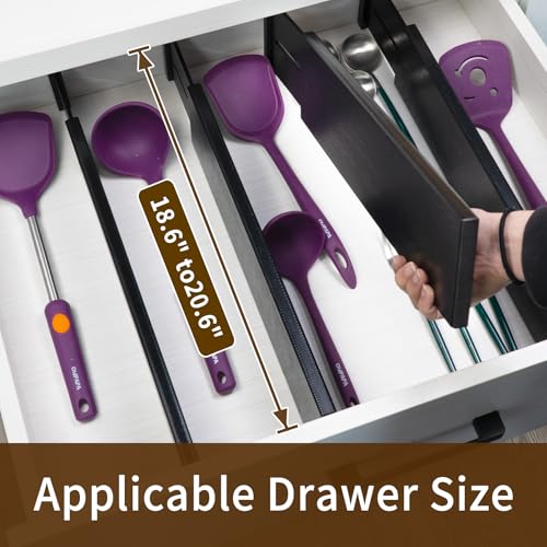 Bamboo Drawer Dividers Large (Black / 4"H, Large)