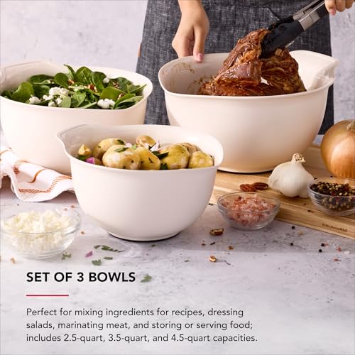 Universal Nesting Plastic Mixing Bowls (Porcelain / Set of 3)