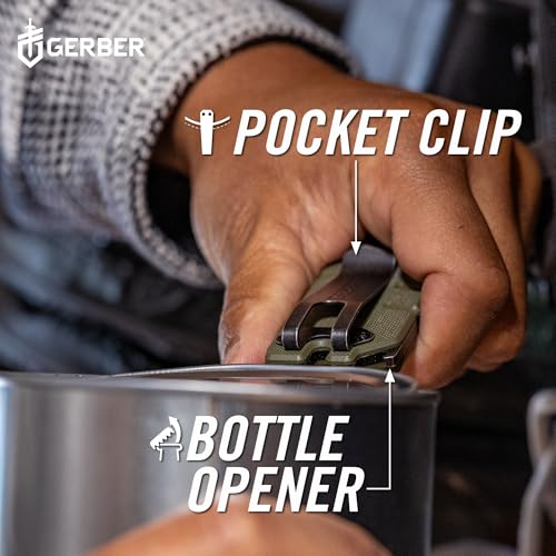 Prybrid EDC Pocket Knife Multitool 8 (Green G10 with Clip)