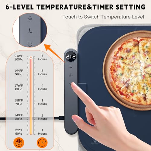 Warming Mat for Food (Dark-blue / L: 24.4''×14.6'')
