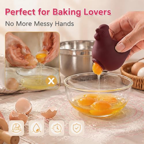 Silicone Egg Yolk Separator (Dark Red)