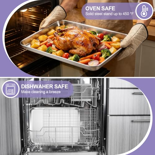 Large Baking Sheet with Wire Rack (20"x14")