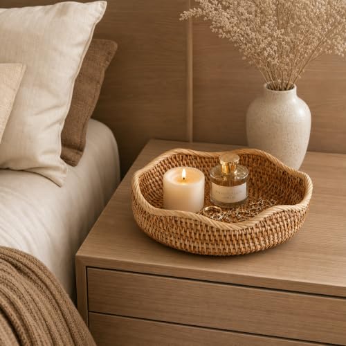 8.7'' × 2 .2'' Rattan Decorative Bowl