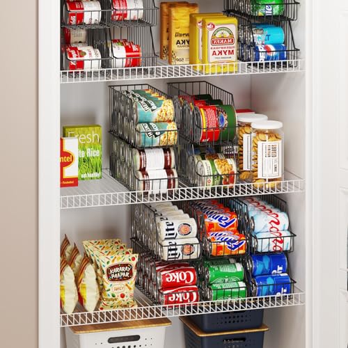 4 Tier Stackable Can Rack Organizer for Kitchen Pantry
