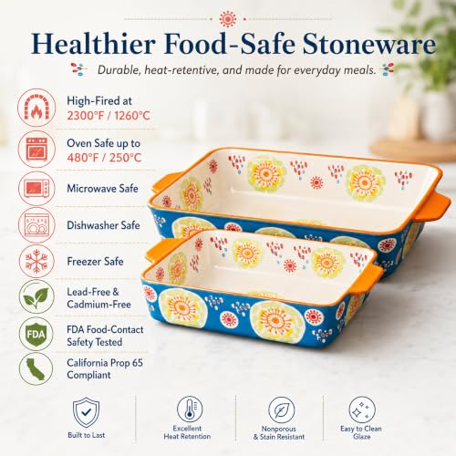 Ceramic Baking Dish Set (Ocean Blue)