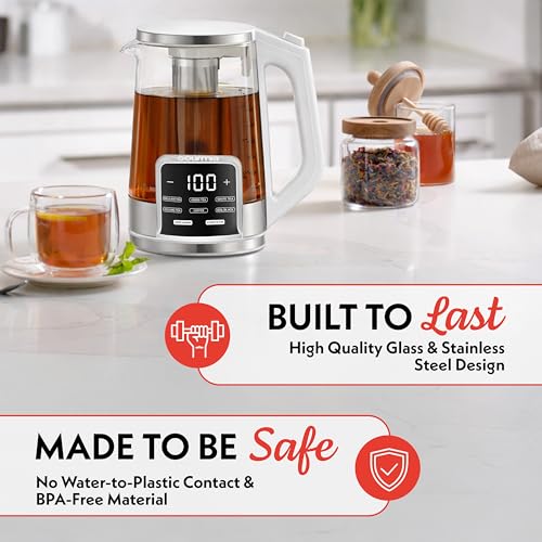 Electric Glass Kettle (White)