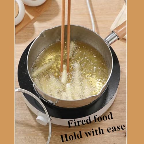 2.2 Quart Silver Stainless Steel Sauce Pot with Inverted Mouth (2.2 Quarts)