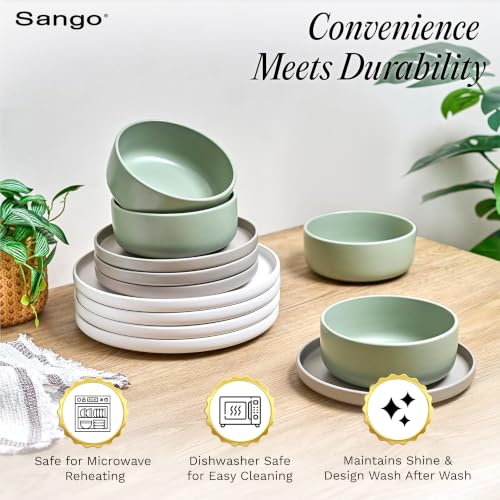 12 Piece Stoneware Dinnerware Set for 4