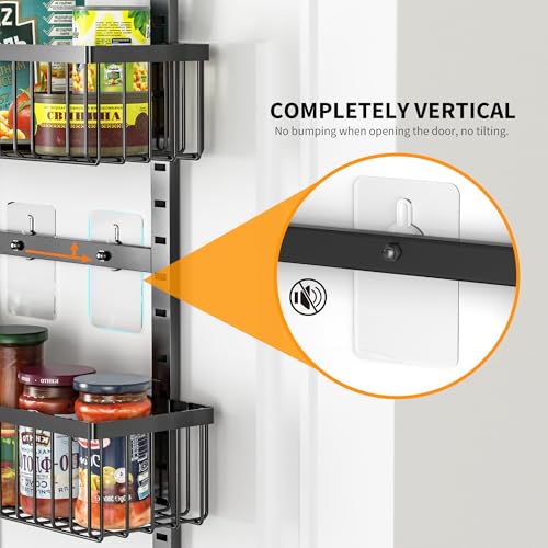 Over The Door Pantry Organizer (Black / 8-Tier)