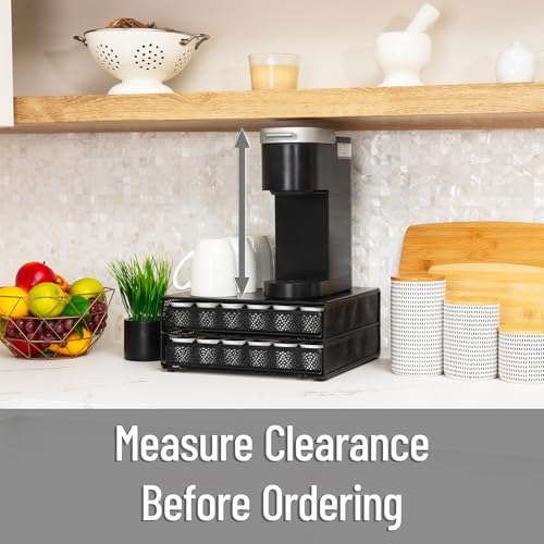 2 Drawer Coffee Pod Organizer with Removable Dividers (Square 72 Capacity)