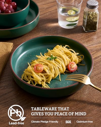 Mercury Pasta Bowls Set of 4 (Dark Green / 4 pcs)