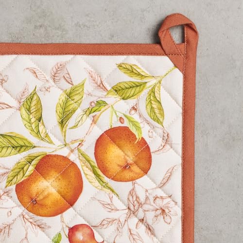 Pot Holders 100% Cotton Potholders (128 - Vintage Harvest / 8" x 8" (Pot Holder Pack of 1))