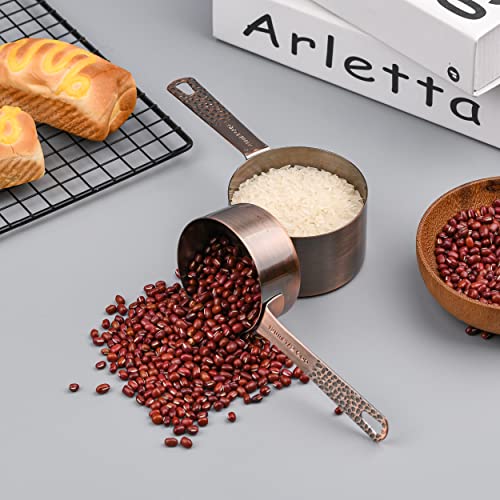Copper Measuring Cups and Spoons Set 10