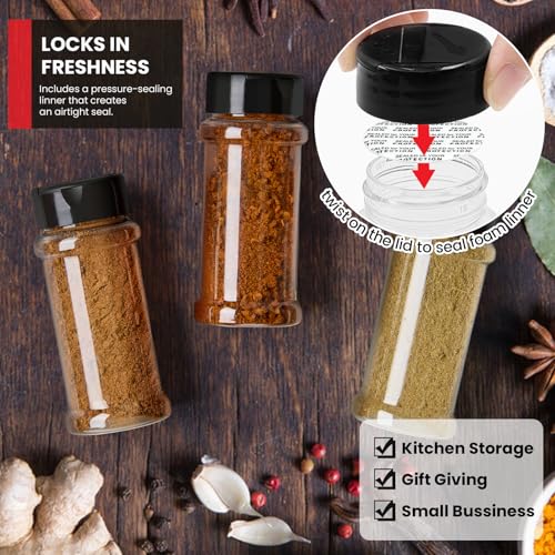 24 Pcs 3 Oz Spice Jars Plastic Seasoning Containers