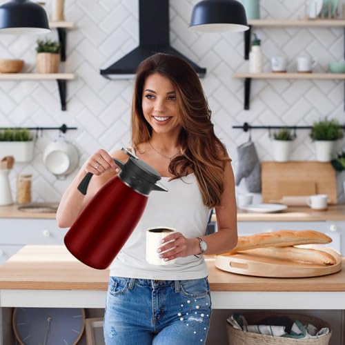 70oz Thermal Coffee Carafe (70oz, Red / 70 Ounces)