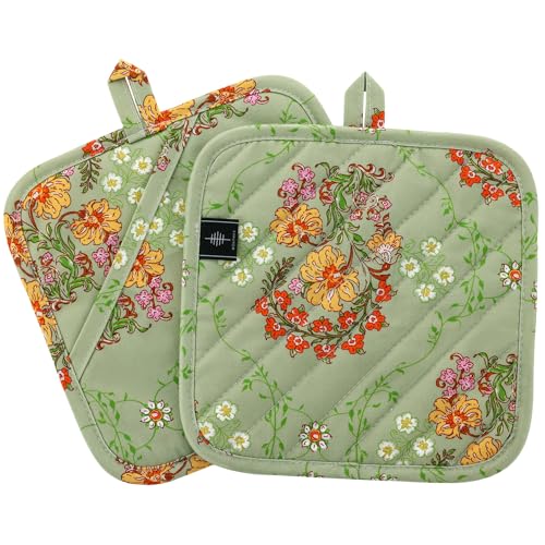 Pot Holders for Kitchen Heat Resistant Hot Pads for Countertops Oven Pot Holders Cotton Potholders for Kitchen Cooking Baking