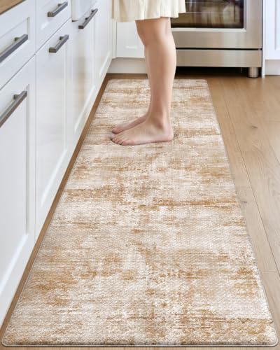 Kitchen Floor Mats Cushioned Anti Fatigue Runner (Light Brown / 59"L x 23"W x 0.4"Th)