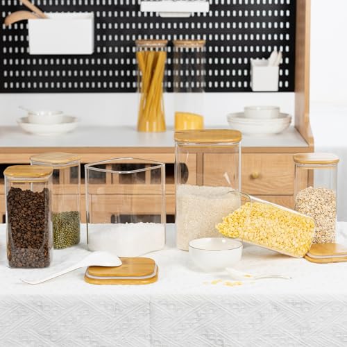 115oz/3.6Qt/3400ml Square Glass Storage Containers with Lids 1-Pack (115oz*1)