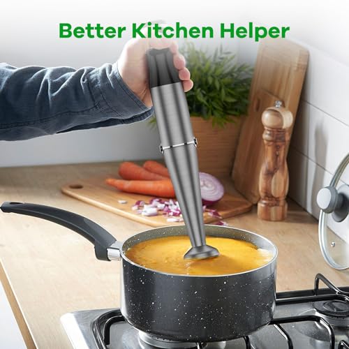 Immersion Blender Handheld Corded (Black / 5 in 1)