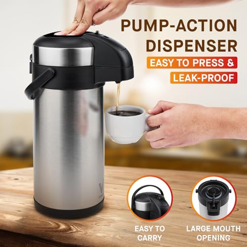 Airpot Coffee Dispenser with Pump (169 Ounces / 1 Pack)