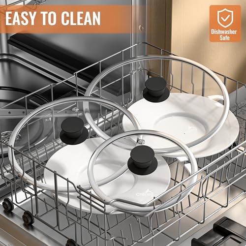 Tempered Glass Lids for Pots and Pans (Wide Rim / 10.5 Inch)