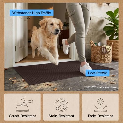 HydroABSORB Door Mat for Indoor Outdoor Use (Coffee / 29" X 17")