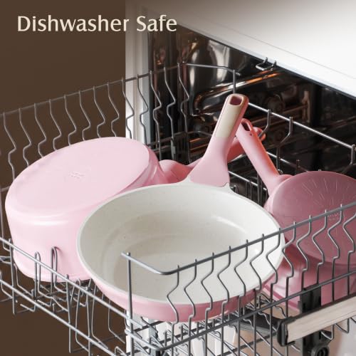 23 PCS Non Toxic Ceramic Cookware Set (Sakura Pink / Large)