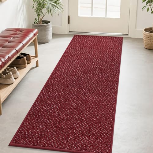 Hallway Runner Rugs Non (Red / 2' x 8')