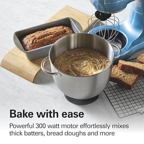 4 Qt Electric Stand Mixer With 7 Speeds (Blue / 4 Quarts)