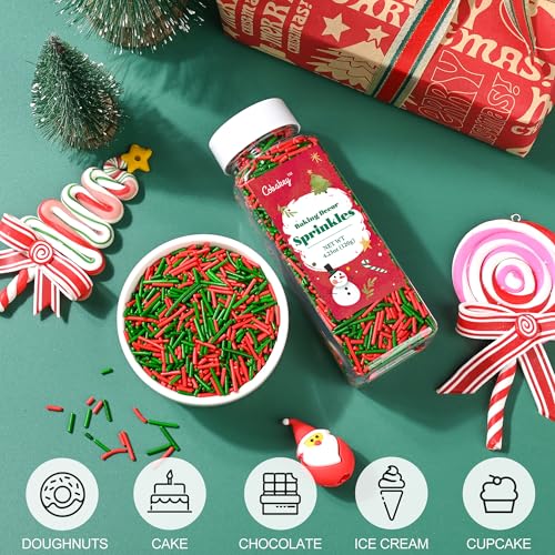Christmas Sprinkles for Cake Decorating (Christmas Jimmies)